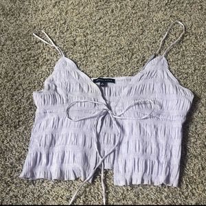 Front tying crop top